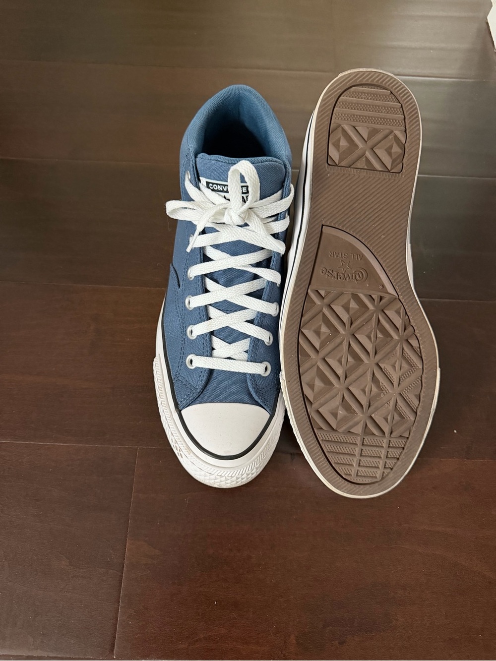 Converse Blue and White mid Top Sneakers